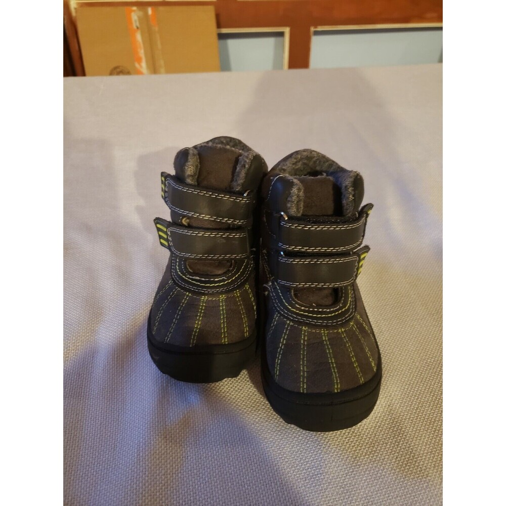 Toddler Oshkosh Brown MARLEY Faux Fur-Lined Boots Sz 10 Hook and Loop NEW